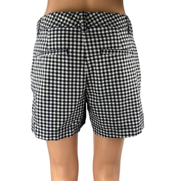 Gap The City Black White Gingham Checkered Mid Rise Casual Mini Shorts Size 4 - Picture 3 of 5